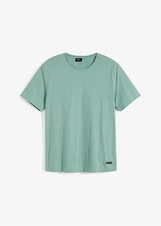 T-Shirt aus Bio Baumwolle in grün von vorne - bonprix