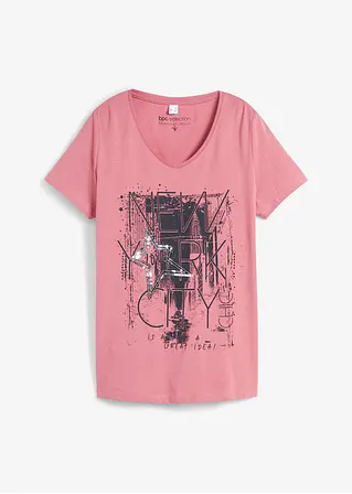 T-Shirt in lila von vorne - bpc selection