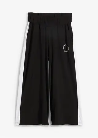 Wadenlange Sport-Culotte in schwarz von vorne - bpc bonprix collection