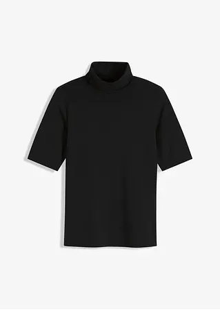 Shirt mit Rollkragen in schwarz von vorne - bpc selection