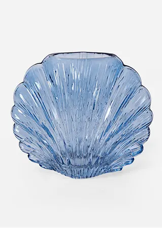 Vase in Muschelform in blau von vorne - bonprix