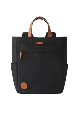 Taschen-Rucksack in schwarz von vorne - bonprix