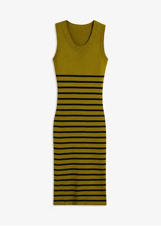 Strickkleid in grün von vorne - bonprix