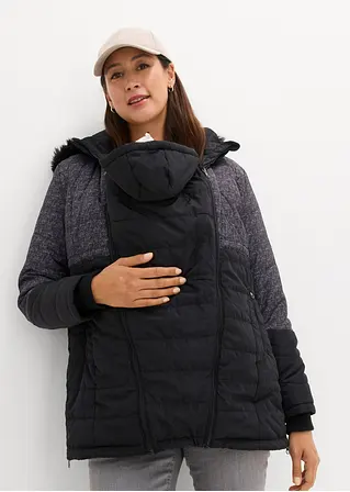 Wattierte 3-in-1 Umstandsjacke und Tragejacke von vorne (Totalaufnahme) - bonprix