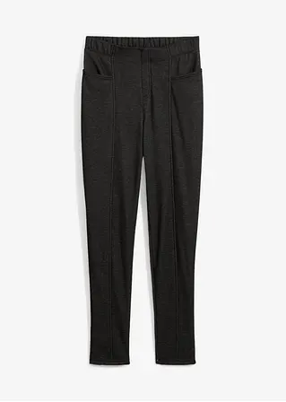 Thermo-Leggings in Jeansoptik in schwarz von vorne - bonprix