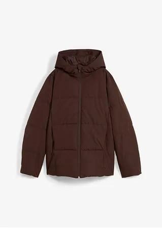 Wattierte Steppjacke, kurz in braun von vorne - bonprix