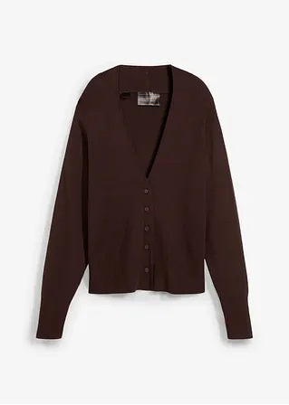 Strickjacke in braun von vorne - bonprix