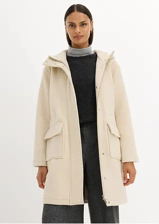 Woll-Parka in beige von vorne (Totalaufnahme) - bonprix