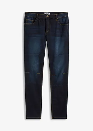 Regular Fit Stretch-Jeans m. Komfortschnitt, Tapered in blau von vorne - bonprix