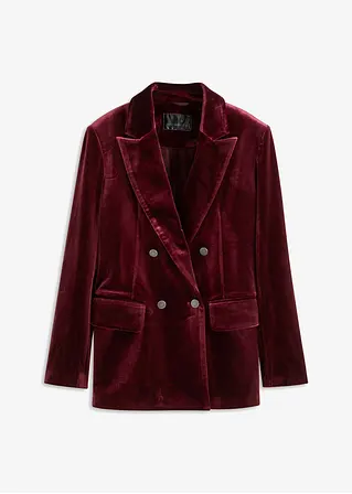 Blazer aus softem Samt in rot von vorne - bonprix