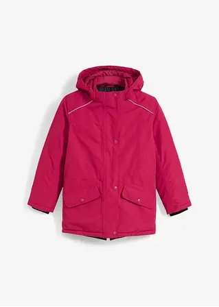 Wasserdichte Skijacke in pink von vorne - bonprix