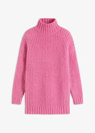 Long-Pullover in pink von vorne - bonprix