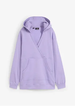 2-in-1 Umstands- und Still-Sweatshirt aus Bio-Baumwolle in lila von vorne - bonprix