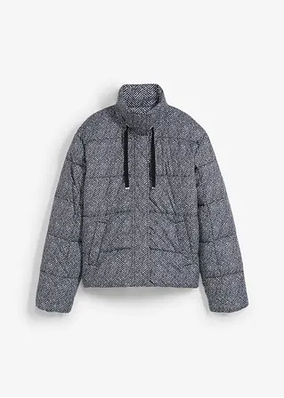 Steppjacke in schwarz von vorne - bonprix