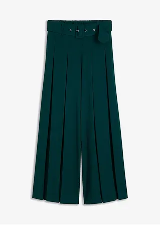 Weite Marlenehose in grün von vorne - bonprix