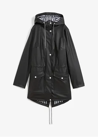 wasserabweisende Regenjacke in schwarz von vorne - bonprix