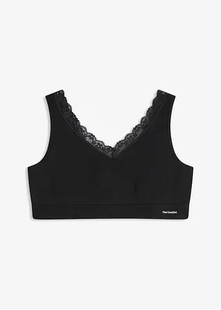 Feel Comfort Seamless Bralette in schwarz von vorne - bonprix