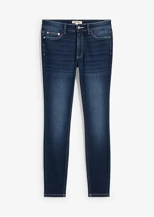 Skinny Jeans High Waist, Stretch in blau von vorne - bonprix