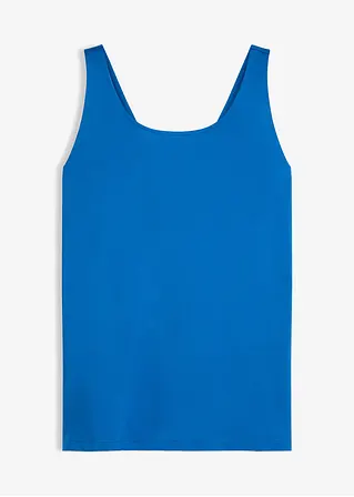 Funktions-Top mit integriertem Innenbustier, schnelltrocknend in blau von vorne - bonprix