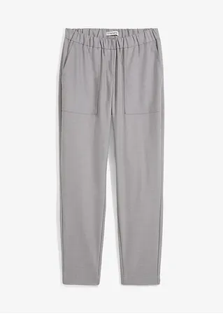 Chinohose mit Bequembund aus Viskose-Mix in grau von vorne - bonprix