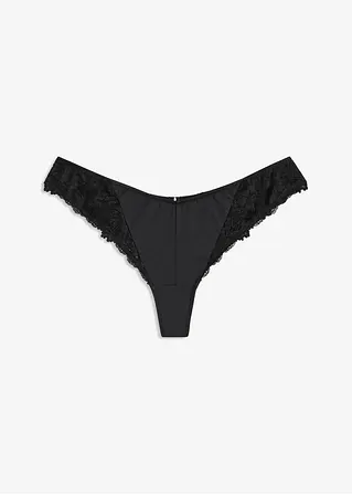 String in schwarz von vorne - bonprix