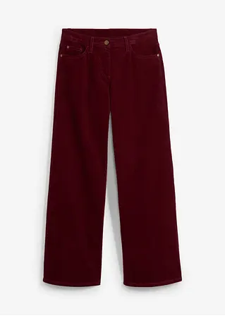 Cordhose im Marlene-Stil in rot von vorne - bonprix