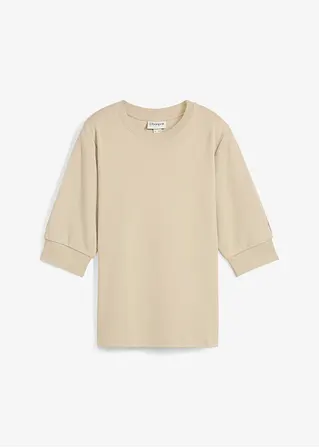 Shirt aus reiner Bio-Baumwolle in grün von vorne - bonprix