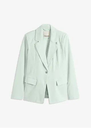 Blazer mit Bindegürtel in grün von vorne - bonprix