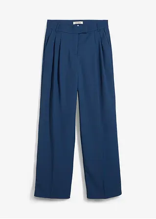 Weite Bundfaltenhose in blau von vorne - bonprix