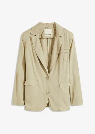 Lyocell Blazer in grün von vorne - bonprix