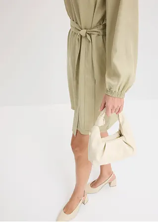 Kleid aus Lyocell mit Bindeband (2-tlg.-Set) in grün (Detailaufnahme) - bonprix