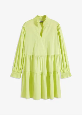 Minikleid mit Volants in grün von vorne - bonprix