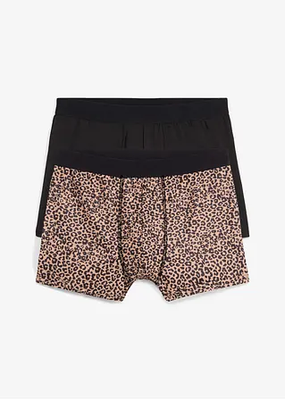 Boxershorts eng (3er Pack) in schwarz von vorne - bonprix