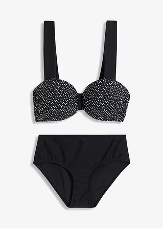 Bügel Bikini (2-tlg.Set) in schwarz von vorne - bonprix