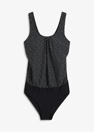 Badeanzug in schwarz von vorne - bonprix
