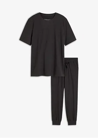 Pyjama aus Viskose in grau von vorne - bonprix