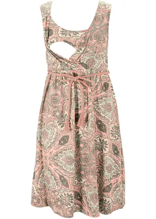 Umstands- und Stillkleid mit nachhaltiger Viskose in rot von vorne - bonprix