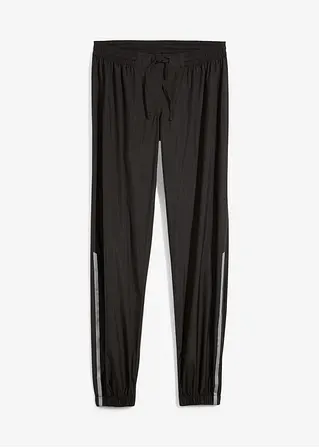 Ultraleichte Schlupf-Regenhose, wasserdicht, winddicht in schwarz von vorne - bonprix