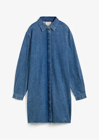 Jeanskleid, Oversize in blau von vorne - bonprix