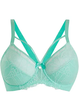 Minimizer-BH mit zarter Spitze in grün von vorne - bonprix