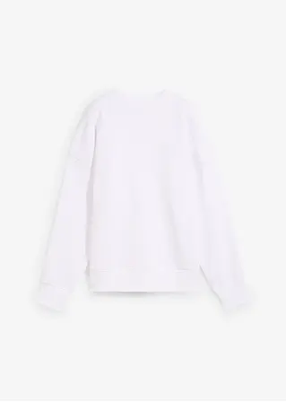 Oversize-Sweatshirt in weiß von vorne - bonprix