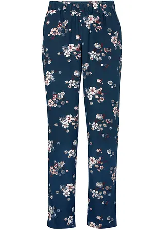 Schlupfhose aus nachhaltiger Viskose in blau von vorne - bonprix