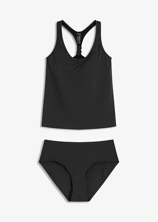 Tankini (2-tlg.Set) in schwarz von vorne - bonprix