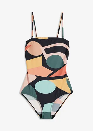 Shape Badeanzug leichte Formkraft in schwarz von vorne - bonprix