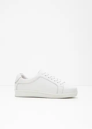 Sneaker aus Leder in weiß - bonprix