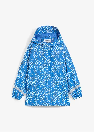 Wasserdichte Regenjacke in blau von vorne - bonprix