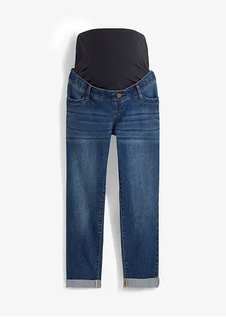 Umstandsjeans mit 7/8 Länge, Slim in blau von vorne - bonprix