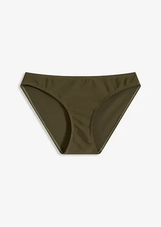 Knappe Bikinihose mit normalem Beinausschnitt in grün von vorne - bonprix