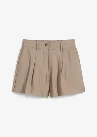 Shorts aus feiner Viskose in grün von vorne - bonprix