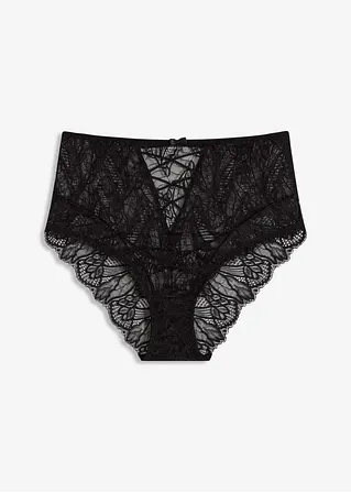 Taillenslip aus feiner Spitze in schwarz von vorne - bonprix